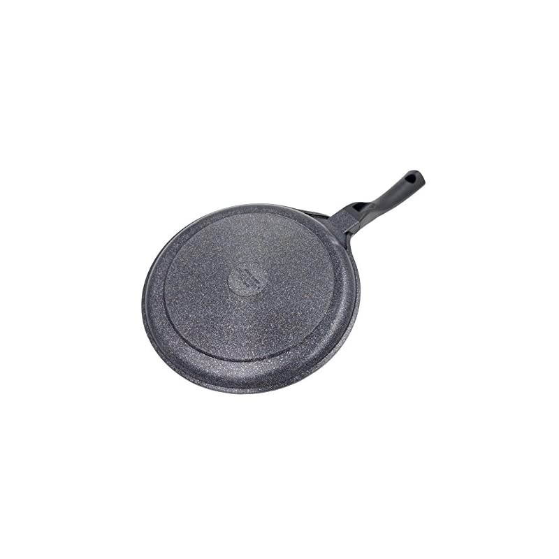 Non-stick Round Aluminum Griddle for Stove Tops and Gas or Electric Grills, Marble Coated -  (28cm)