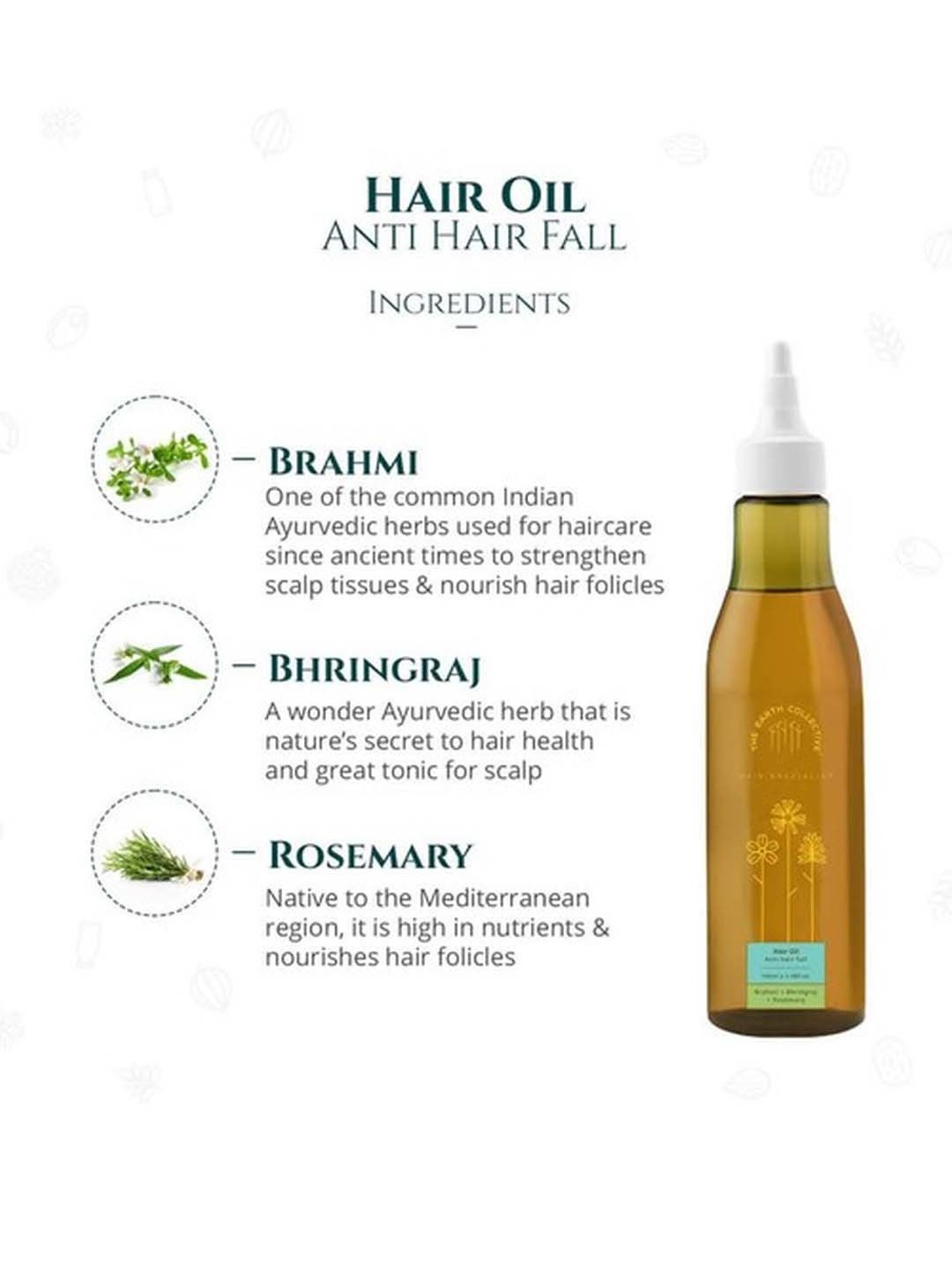 The Earth Collective Anti Hair Fall Hair Oil - 200 ml