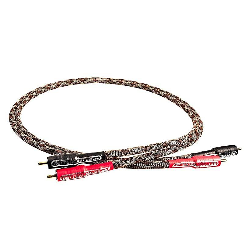 3 Feet  Silver Serpent Snake Edition BrownWhite RCA Audio Interconnect Cables Stereo Pair 2 Cables HighEnd HighPerformance Premium HiFi Audio