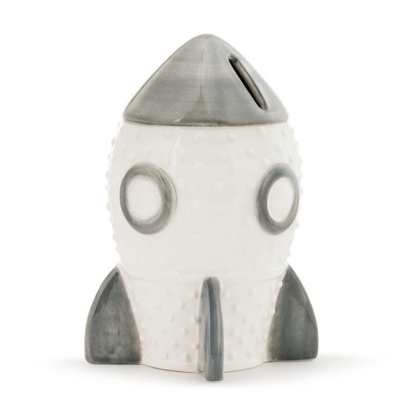 DEMDACO Rocket Ship Bank - Blue