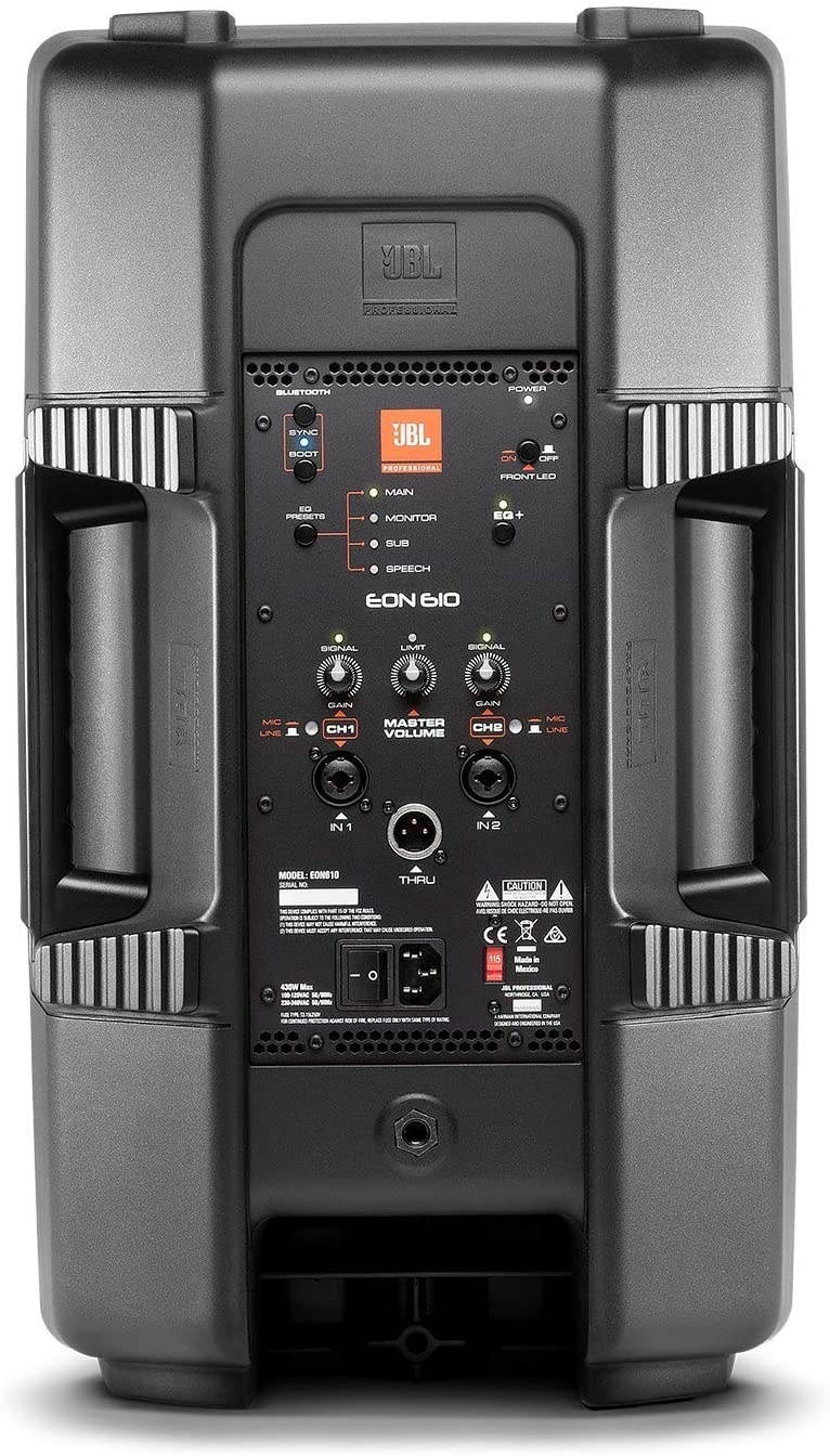JBL Professional EON610 Portable 10" 2-Way Self-Powered Speaker with 2 x 10ft XLR, Cable Ties and 1-Year Warranty