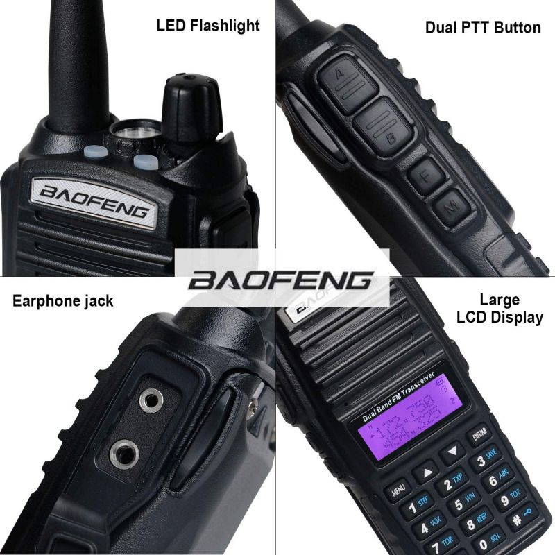 BaoFeng UV-82 BaoFeng Radio Ham Radio 2 Way Radio BaoFeng Walkie Talkies(2 Pack-Black)
