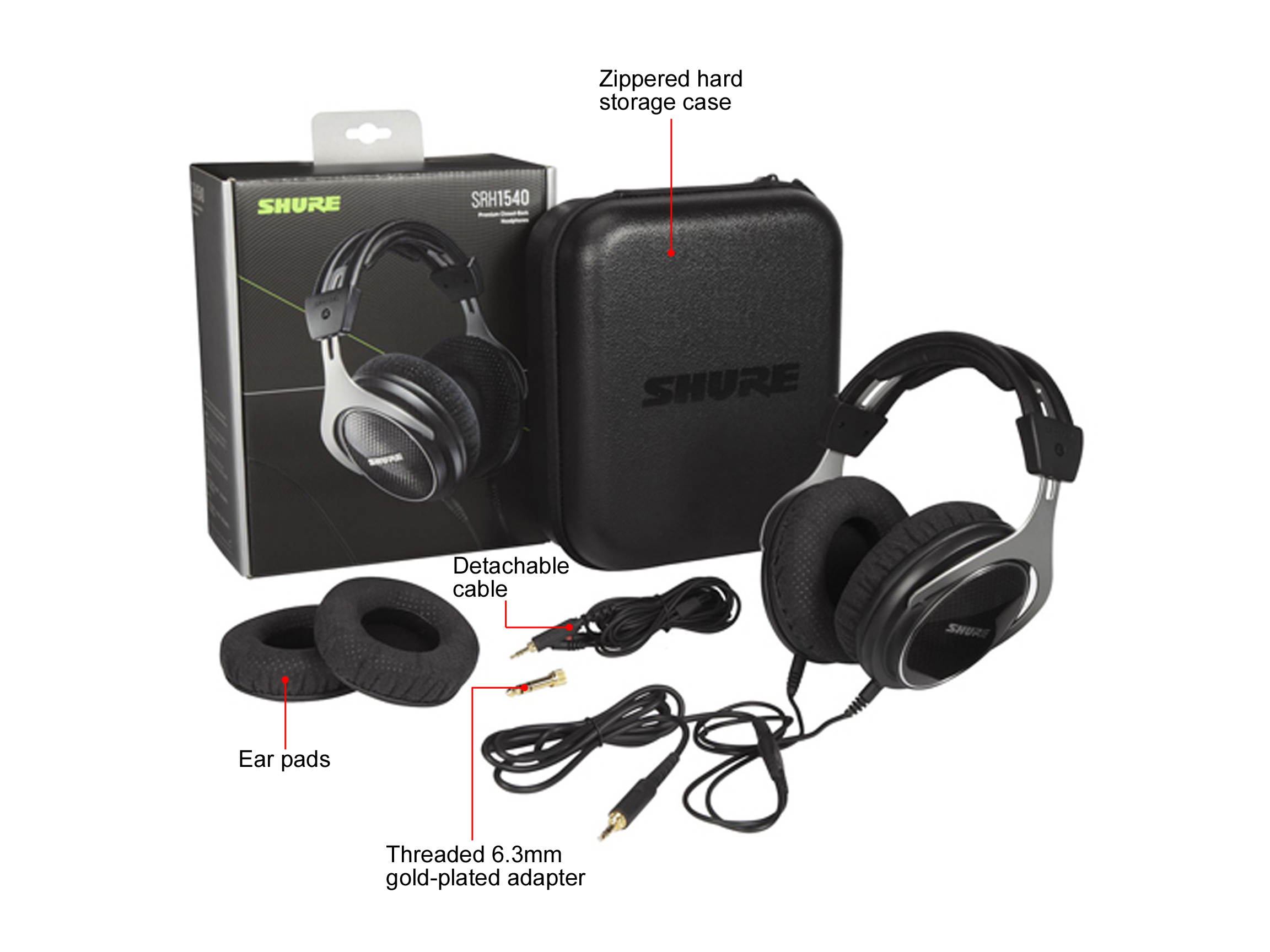 Shure SRH1540 Premium Closed-Back Headphones