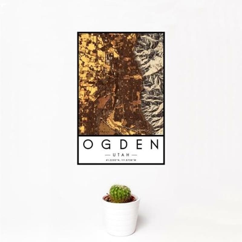 Ogden - Utah Map Print in Ember