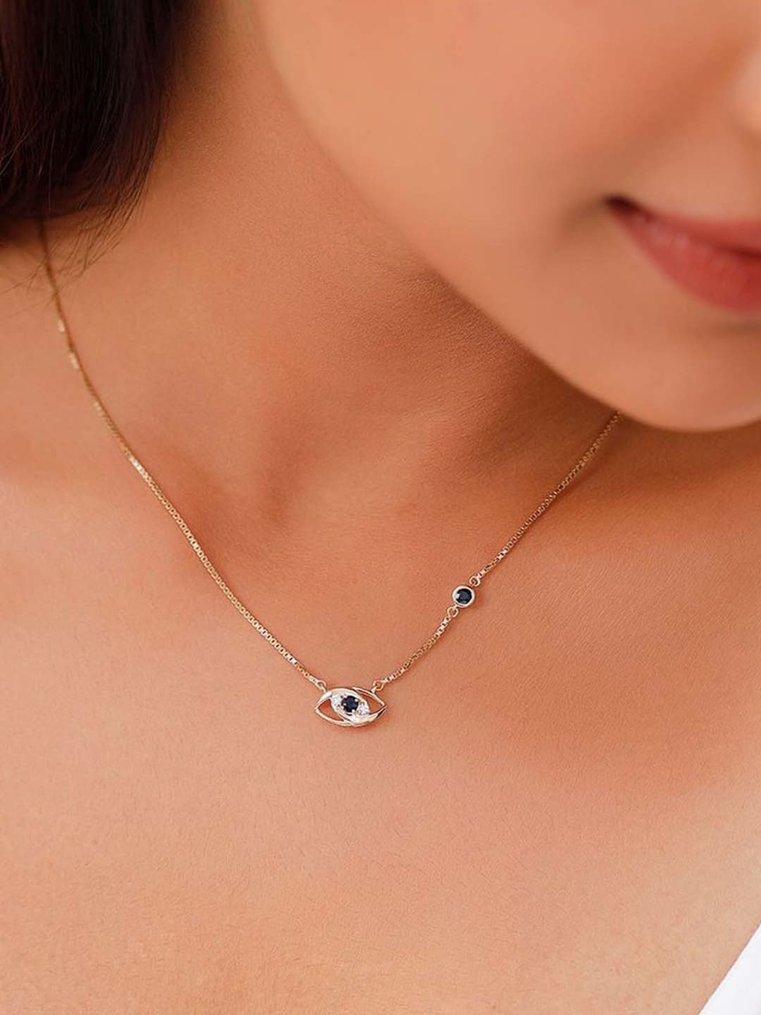 Mia By Tanishq 14K Yellow Gold Multi Pendant with Chain for Women