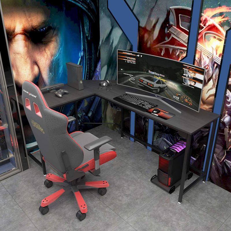 RESPAWN 3000 Gaming Computer Desk - Ergonomic Height Adjustable Gaming Desk, in Blue (RSP-3000-BLU)