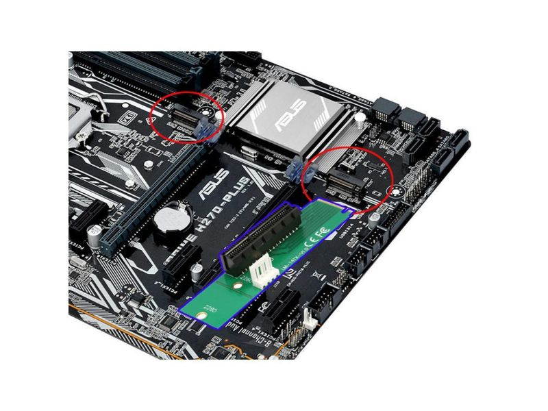 M.2 NGFF PCIe M Key Male to PCI-e Express 4X Female Converter Adapter Card with Floppy 4 Pin to Molex 4 Pin Power Cable&Screw&Screwdriver Monero BTC ETH