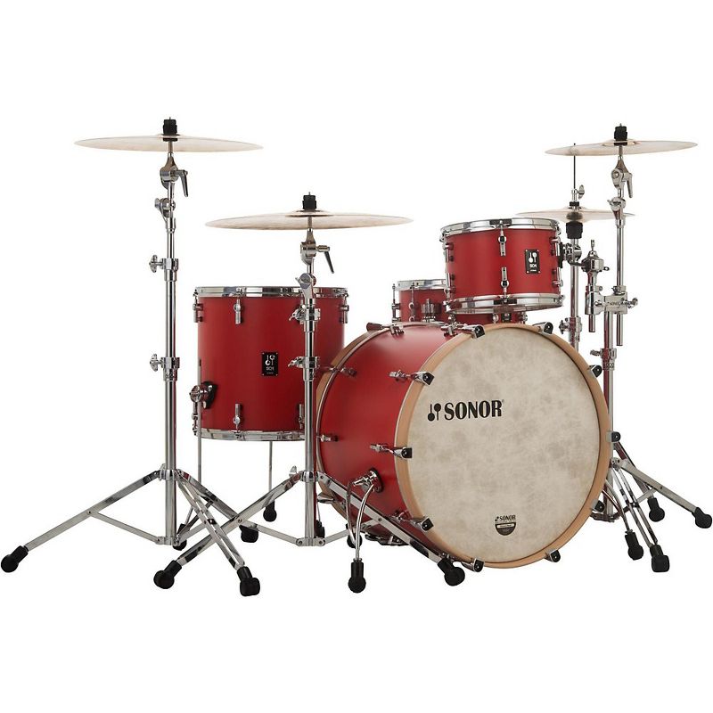 Sonor SONOR SQ1 3-Piece Shell Pack with 20 in. Bass Drum Hot Rod Red