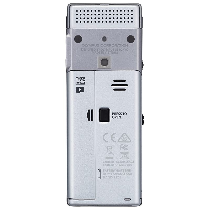 Voice Recorder DM720 with 4GB Micro SD Slot USB Charging Direction PC Connection Transcription Mode Silver
