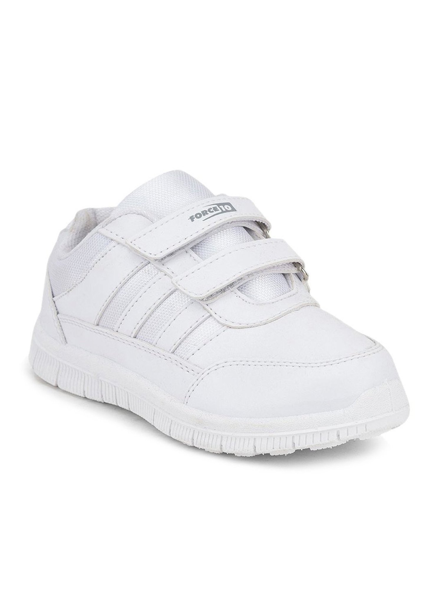 Force 10 GOLA-03 by Liberty Kids White Velcro Shoes