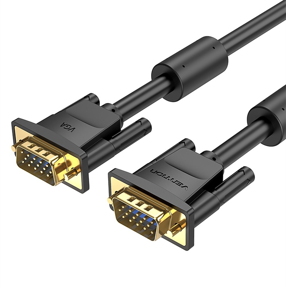 Vention VGA Cable 3+6 VGA Male to Male Cable with HD 1080P Pure Copper Conductor Dual Ferrite Cores for PC Projector 10m
