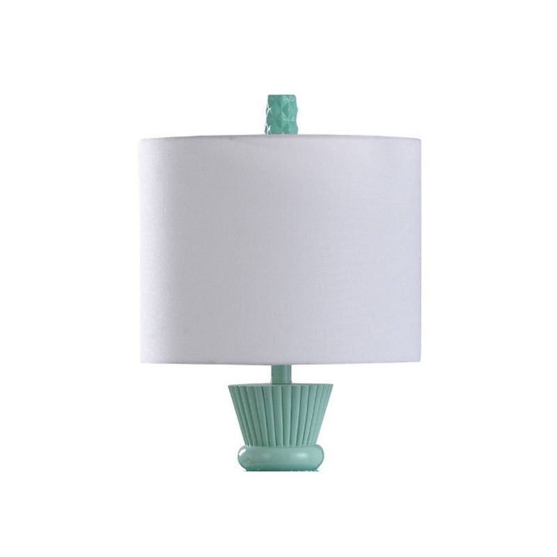 Nakita Painted Base Pineapple Shaped Accent Table Lamp with Linen Shade Brown - StyleCraft