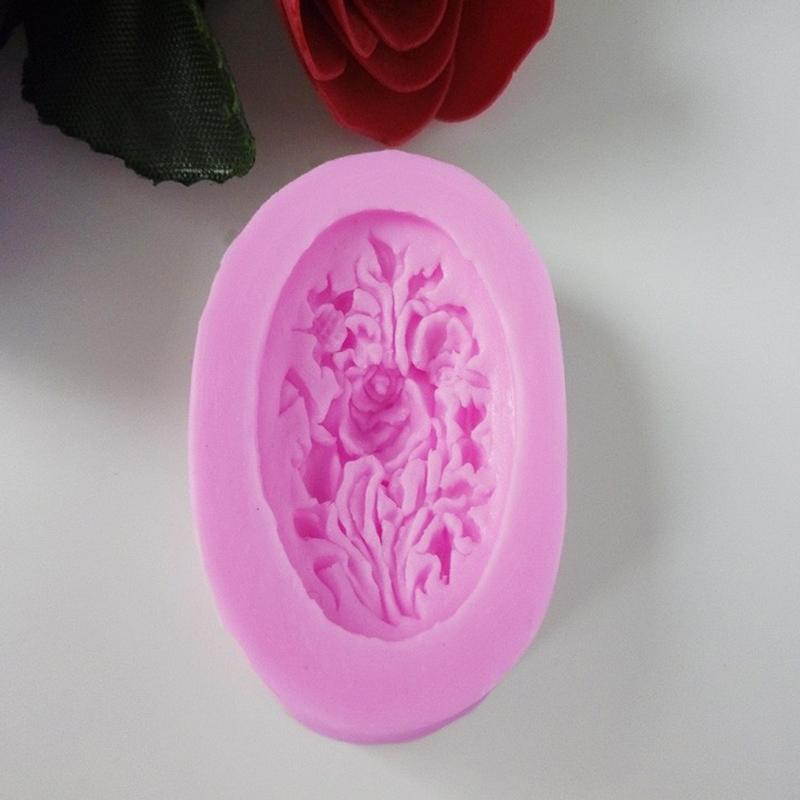 Pretty Rose Shape Silicone Fondant Cake Molds Tool Decor Cooking