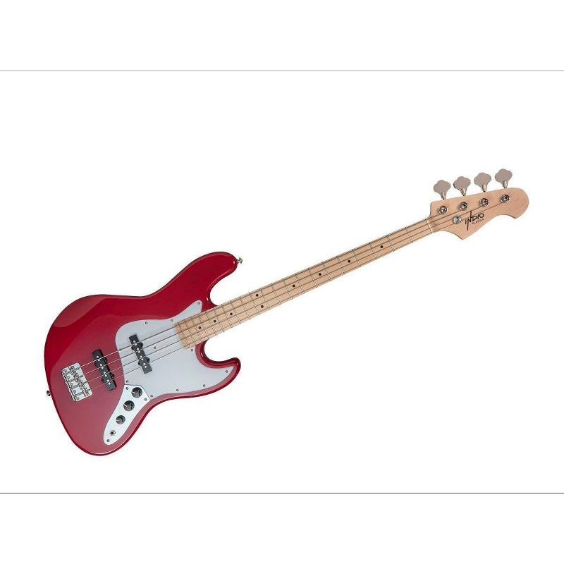 Monoprice Indio Jamm Bass - Wine Red, With Gig Bag