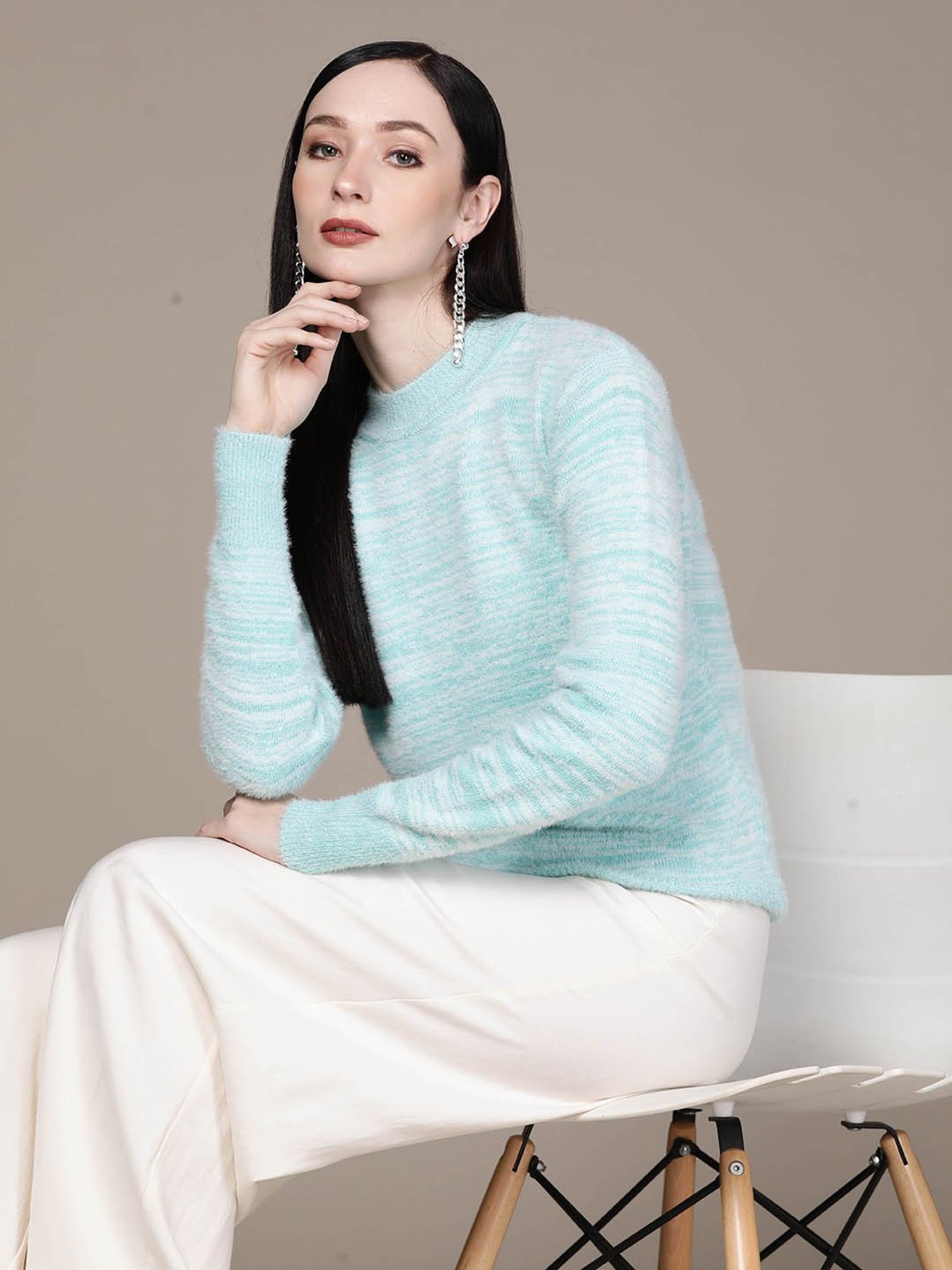aarke Ritu Kumar Turquoise Sweater
