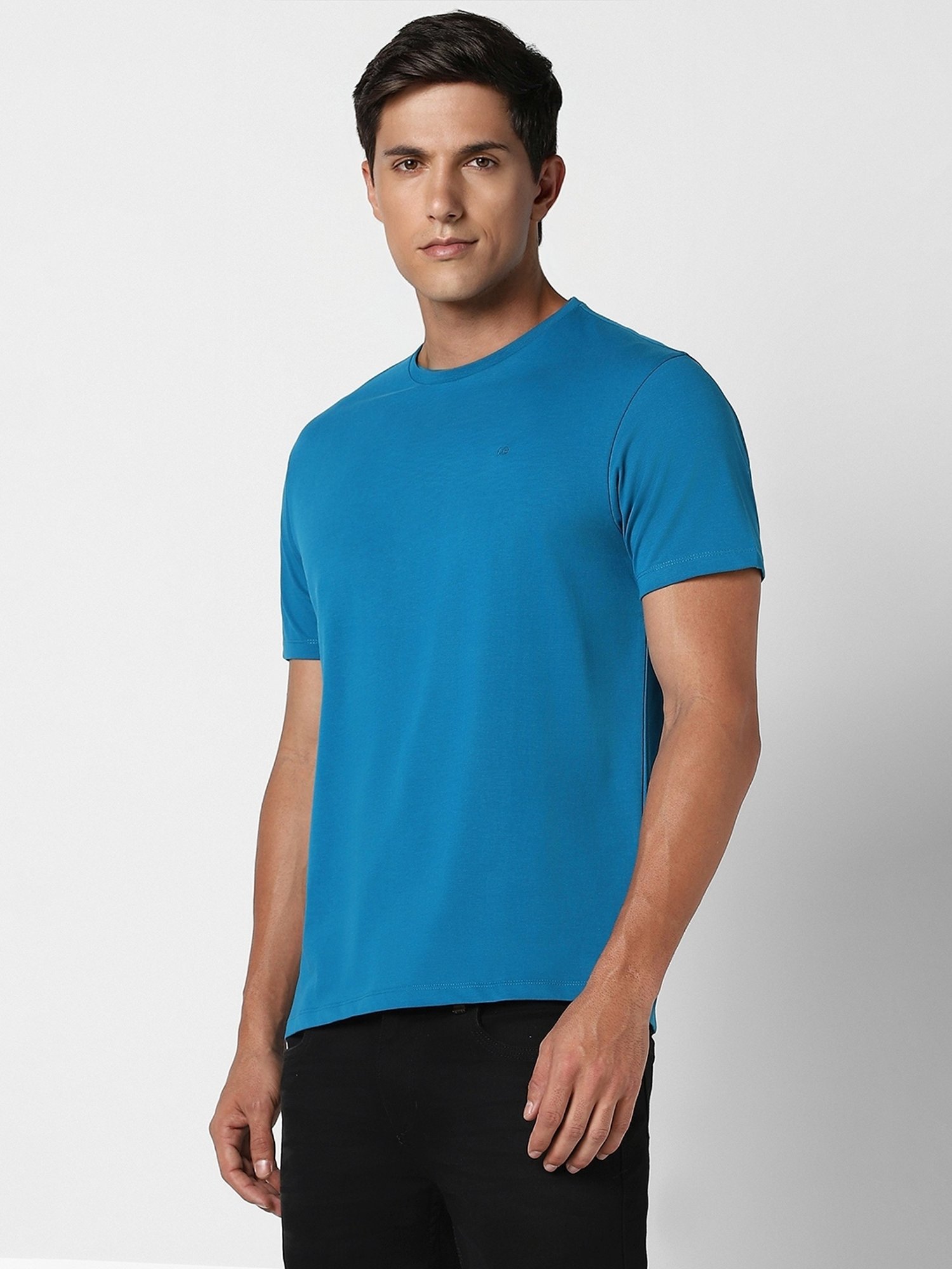 Peter England Blue Regular Fit T-Shirt