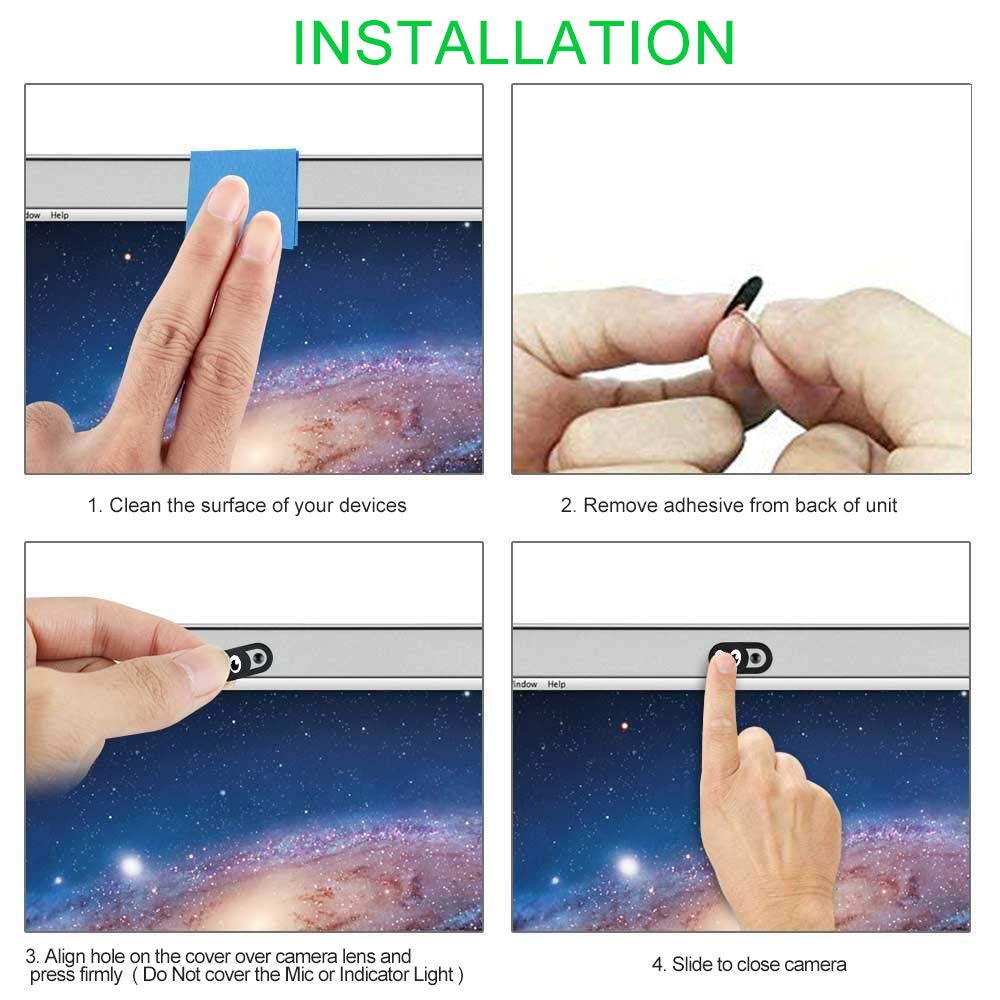 Webcam Cover, Laptop Camera Cover Slide (6Pack),Camera Privacy Cover Ultra-Thin Camera Blocker for Laptop Computer MacBook PC Echo Spot Tablet Smartphone iPad pro iMac,Protect Your Privacy
