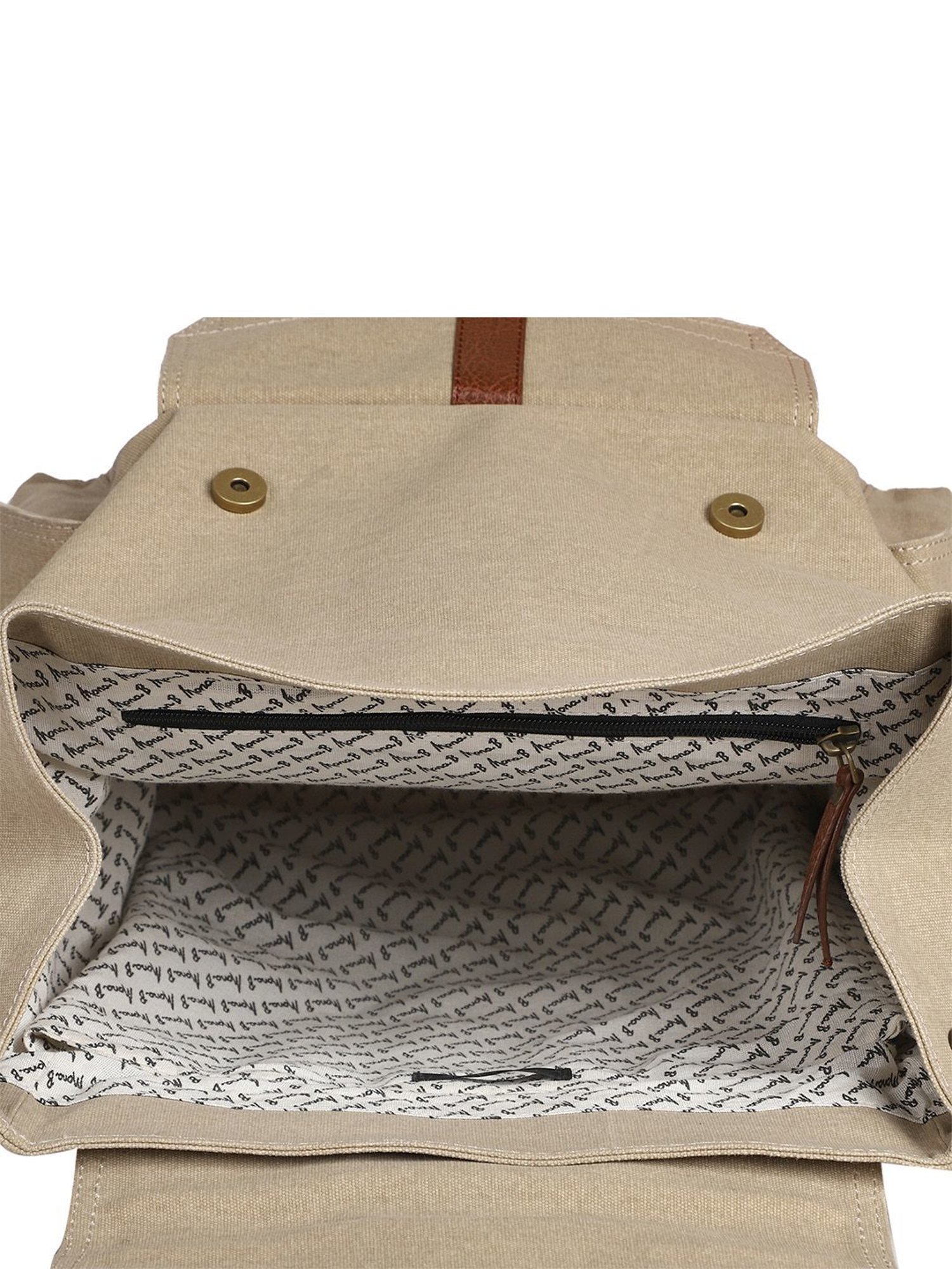 Mona B 18 Ltrs Beige Large Backpack