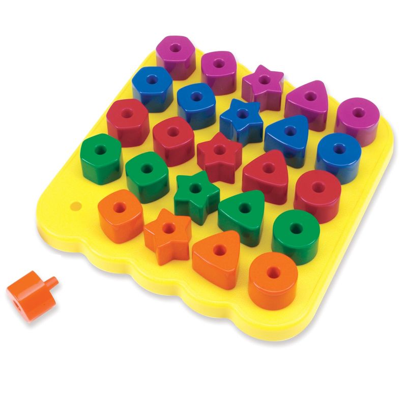 Learning Resources Stacking Shapes Pegboard, Fine Motor Toy