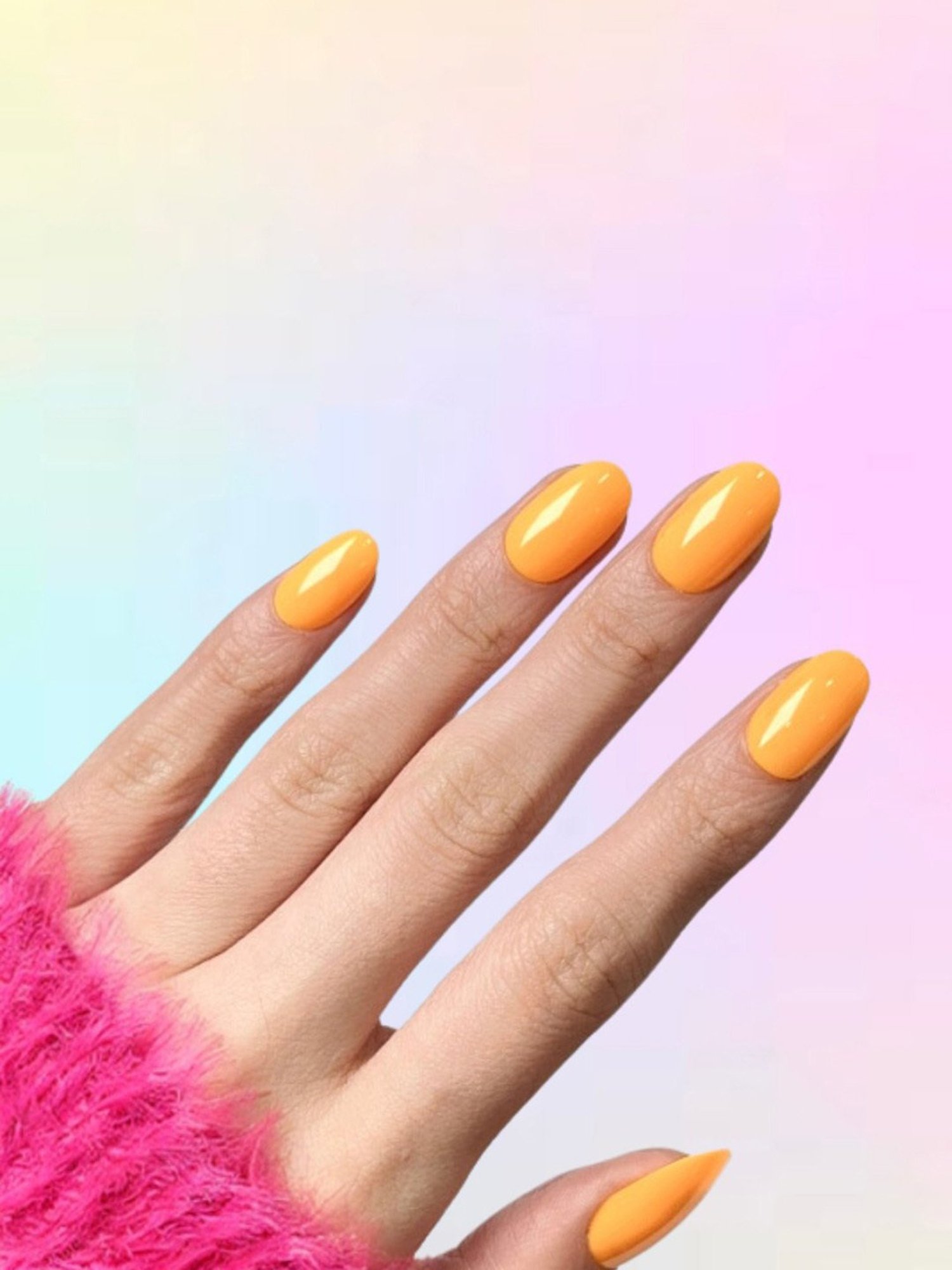 Polish Me Pretty Gel Polish Press-On Nails Orange Candy - Set of 24