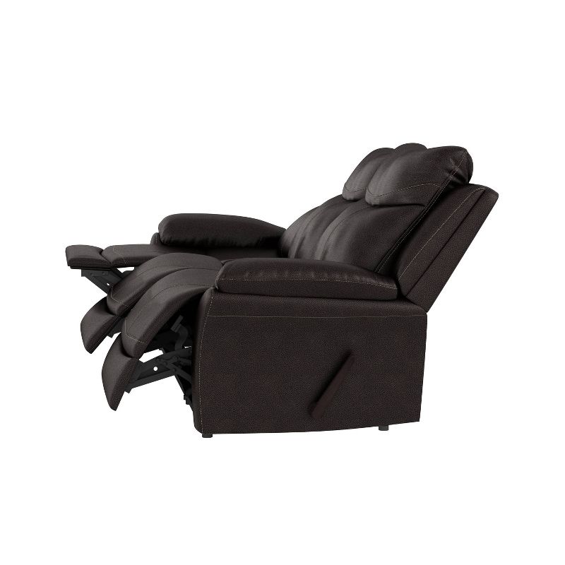 Aaron 3 Seat Wall Hugger Recliner Sofa Renu Leather Coffee Brown - ProLounger