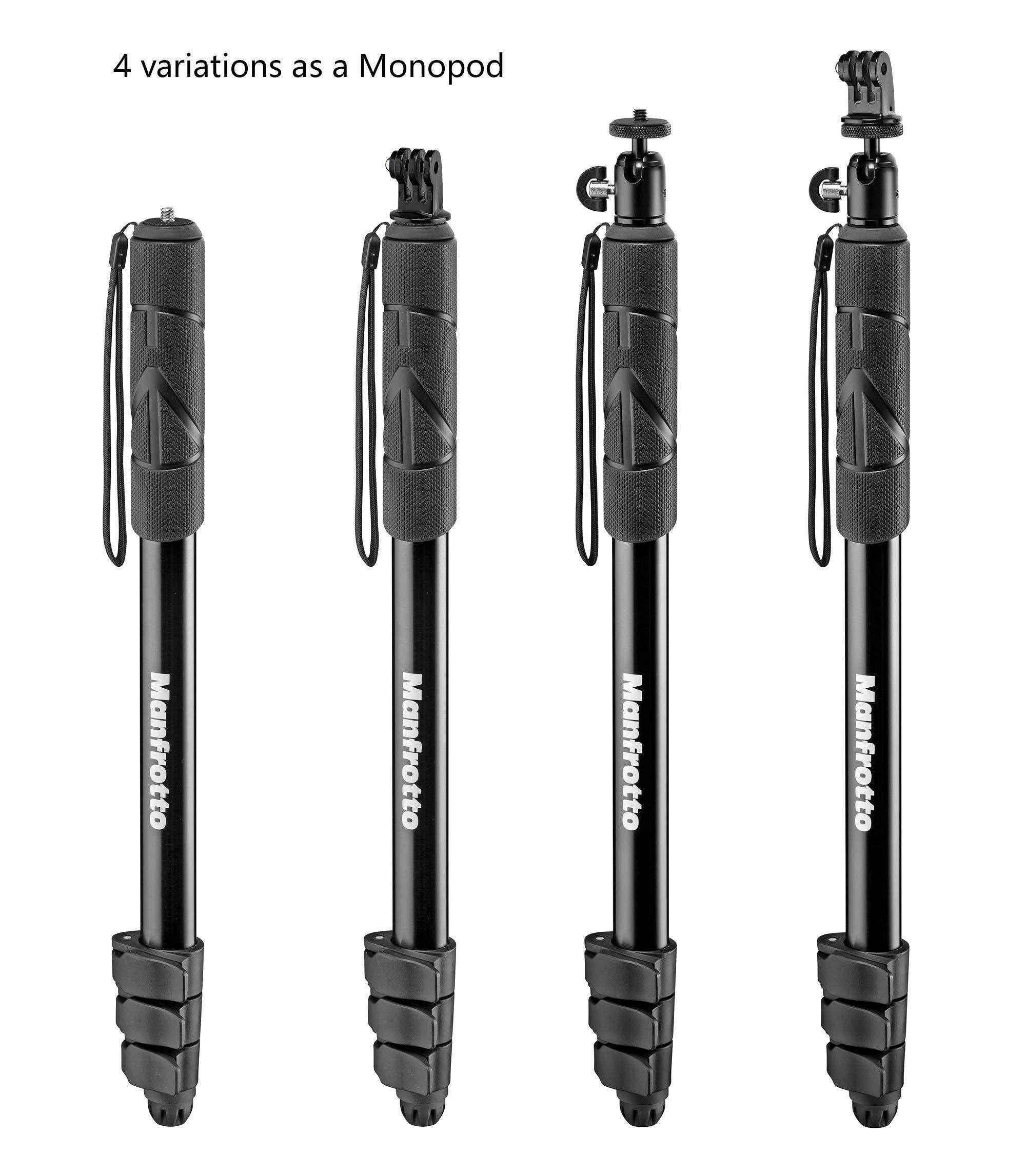 Manfrotto Compact Xtreme 2-in-1 Monopod and Pole, Black #MPCOMPACT-BK