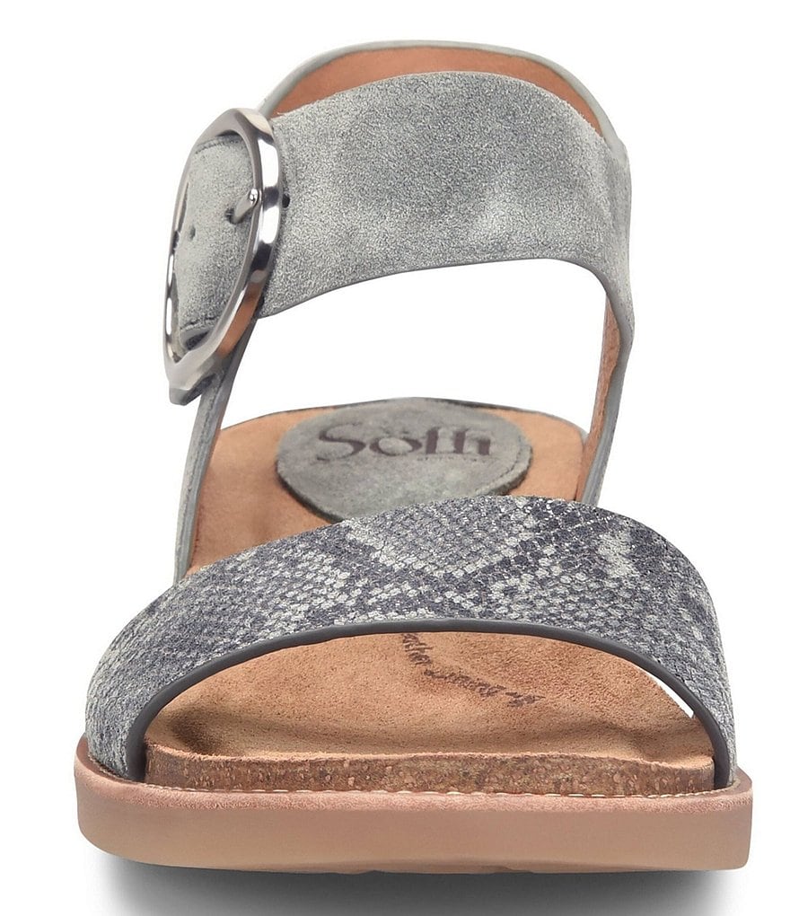 Sofft Bali Leather Snake Print Sandals
