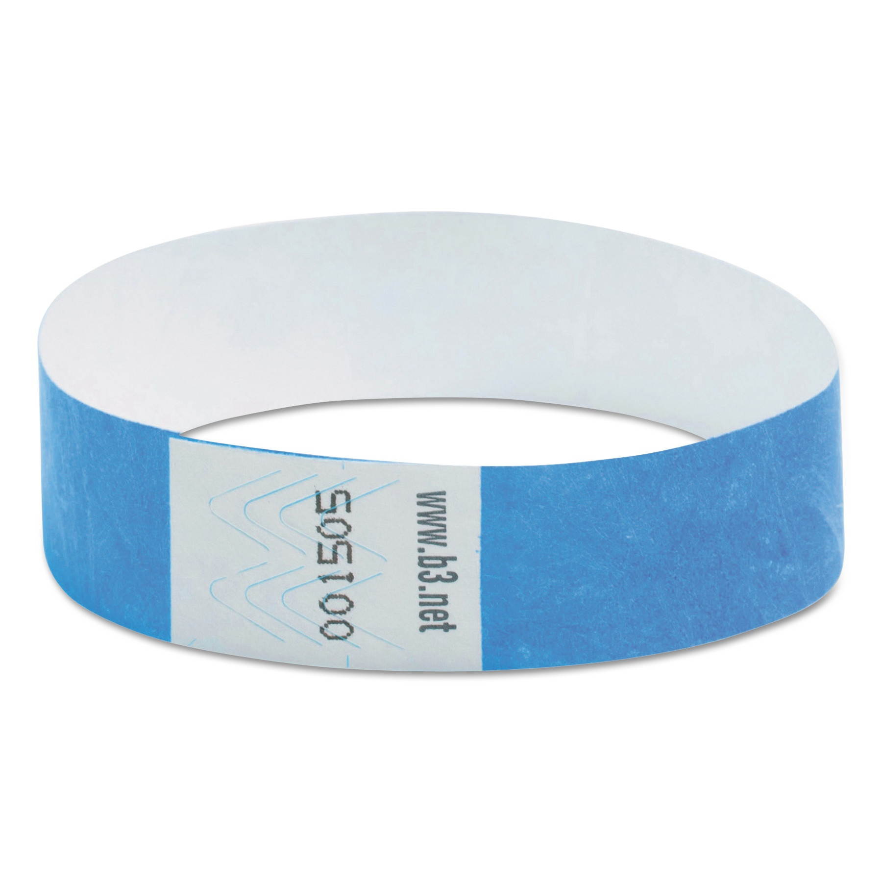 Baumgartens BAU85030 SICURIX Wristpass Security Wristbands, 3/4" x 10", Blue, 100/Pack, 1 Pack