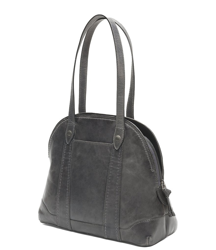 Frye Melissa Zip Domed Leather Satchel Bag