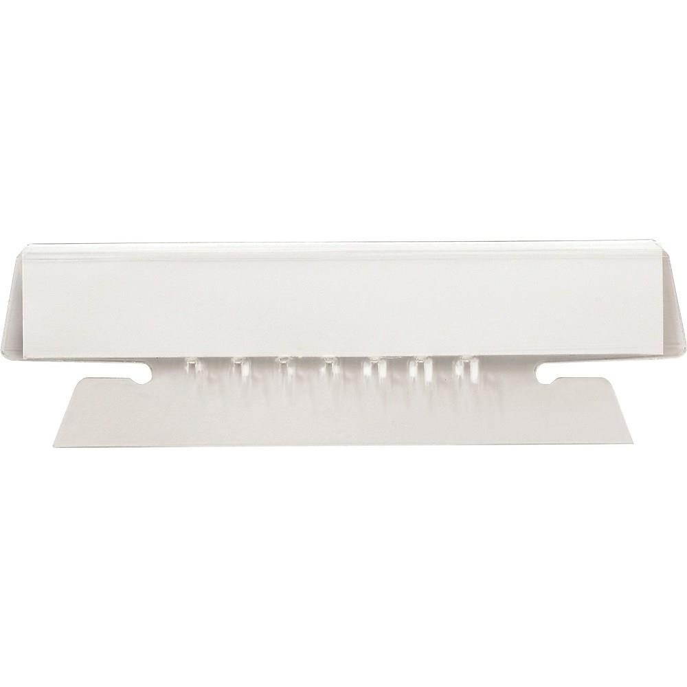 Staples Plastic Tabs 3-1/2" x 5/8" Clear 50/Pack (10986) 380431