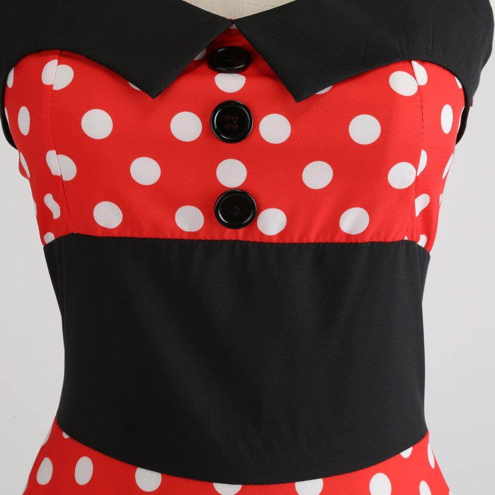 Vintage Dresses for Women,Women Vintage Printing Bodycon Sleeveless Halter Evening Party Prom Swing Dress