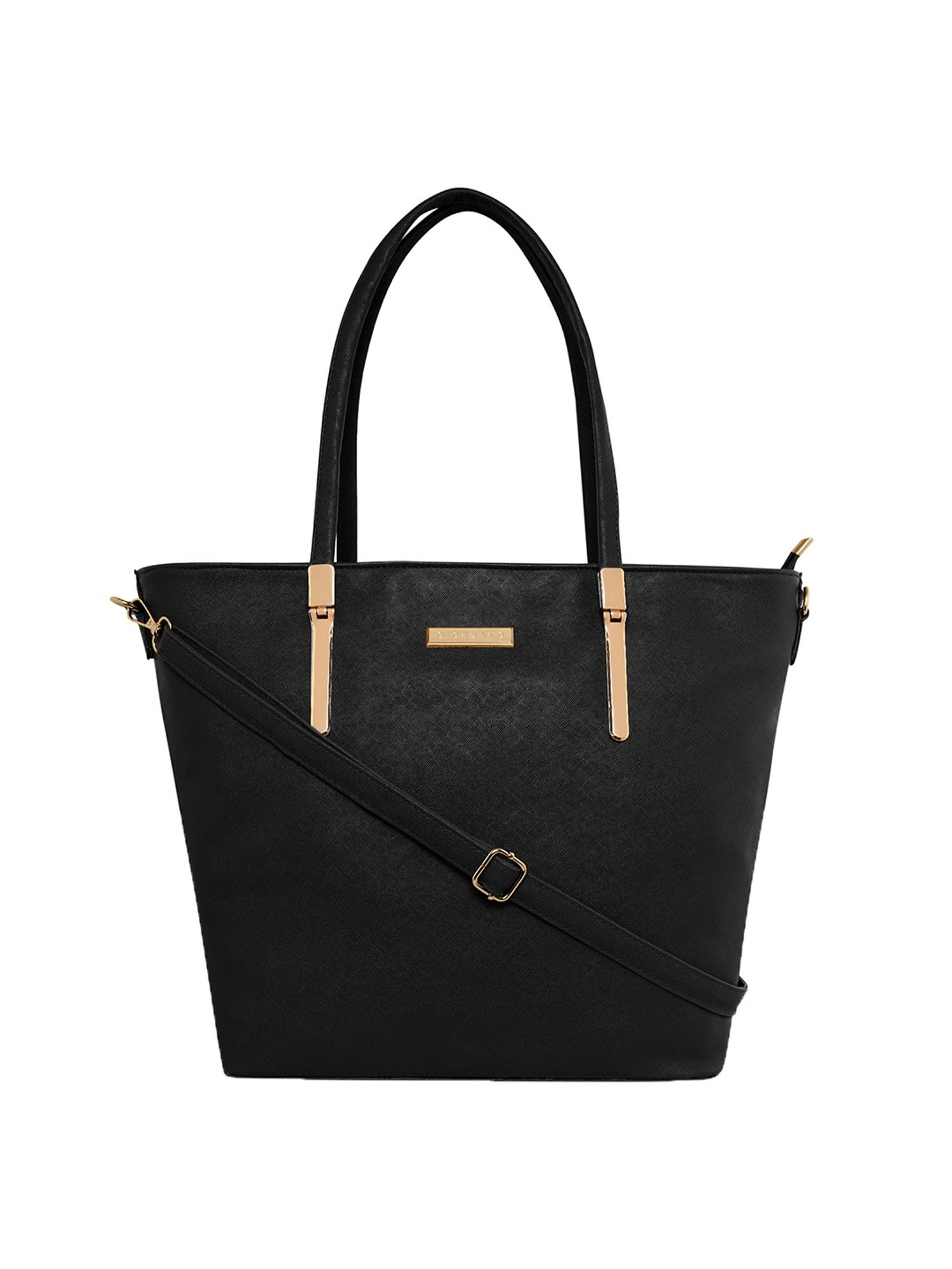 Giordano Black Solid Large Shoulder Handbag