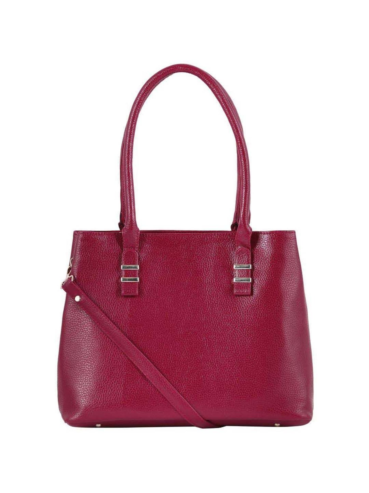 Toteteca Red Solid Medium Shoulder Handbag