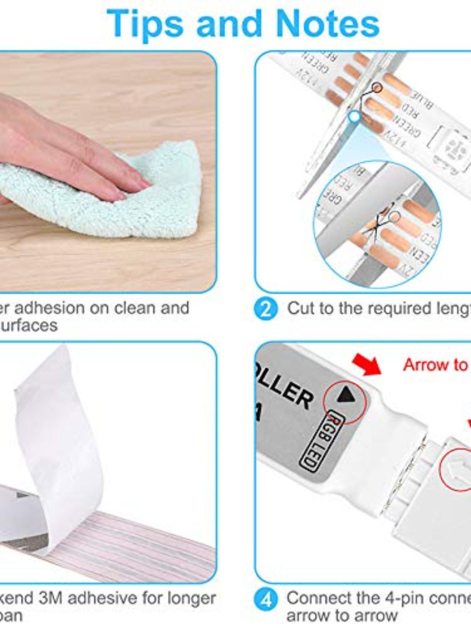 XERGY Led Strip Lights with 44 Keys IR Remote and 24V Power Supply Color Changing (5 Meters)