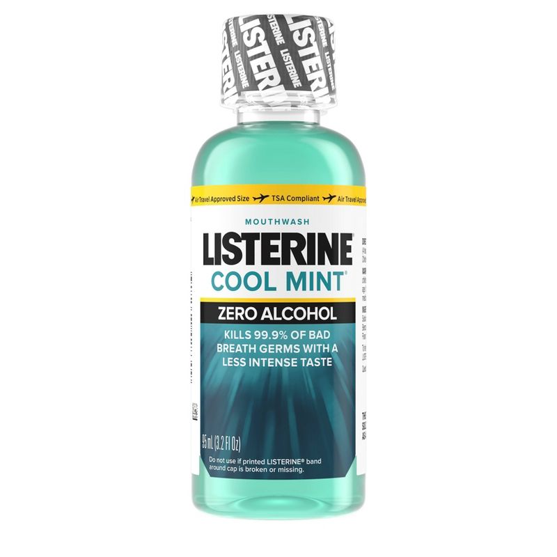 Listerine Coolmint Zero Alcohol Mouth Wash - Trial Size - 95ml