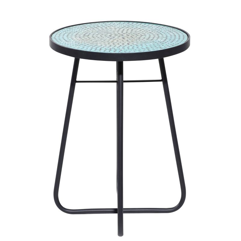Eclectic Metal Accent Table Black - Olivia & May