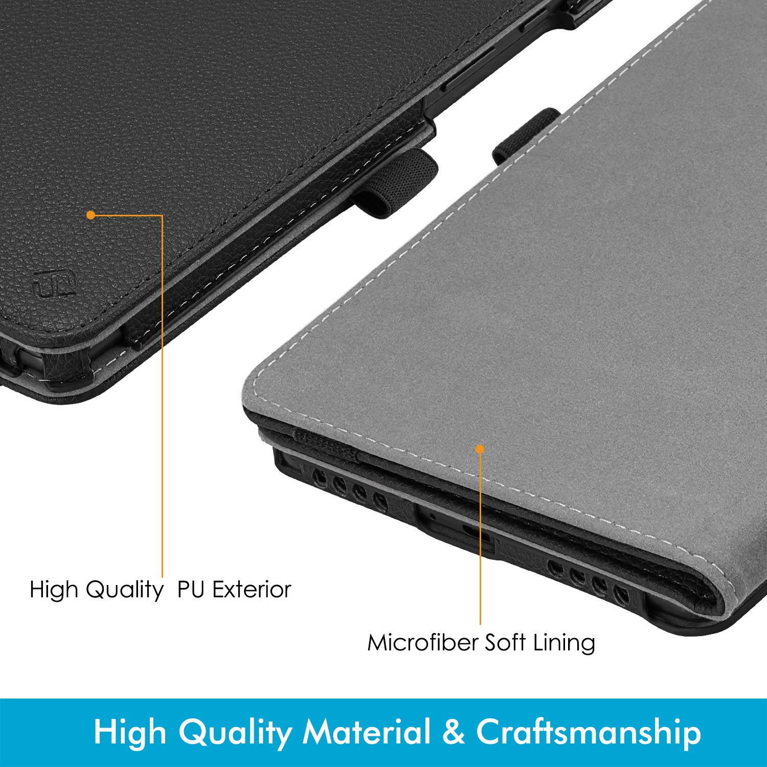 Fintie Folio Keyboard Case for Samsung Galaxy Tab A 8.0 2019 Without S Pen Model (SM-T290 Wi-Fi, SM-T295 LTE), Premium PU Leather Stand Cover w/Removable Wireless Bluetooth Keyboard, Black