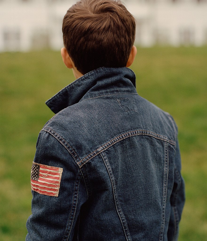 First Wave Big Boys 8-20 Brown Pleather Moto Jacket