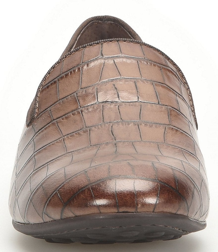 Born Belina Croco Embossed Slip-On Loafers