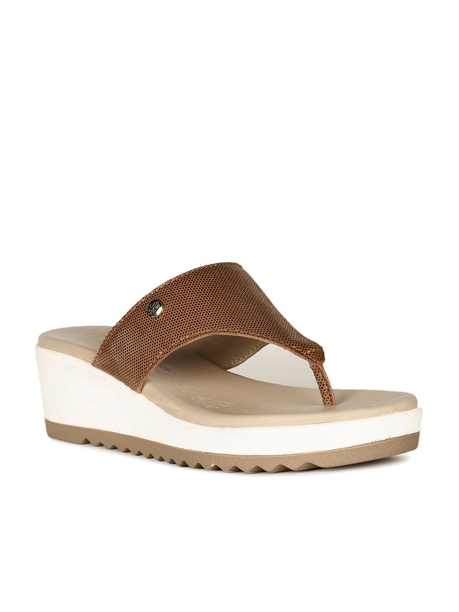 Hush Puppies by Bata Women's Brown Thong Wedges