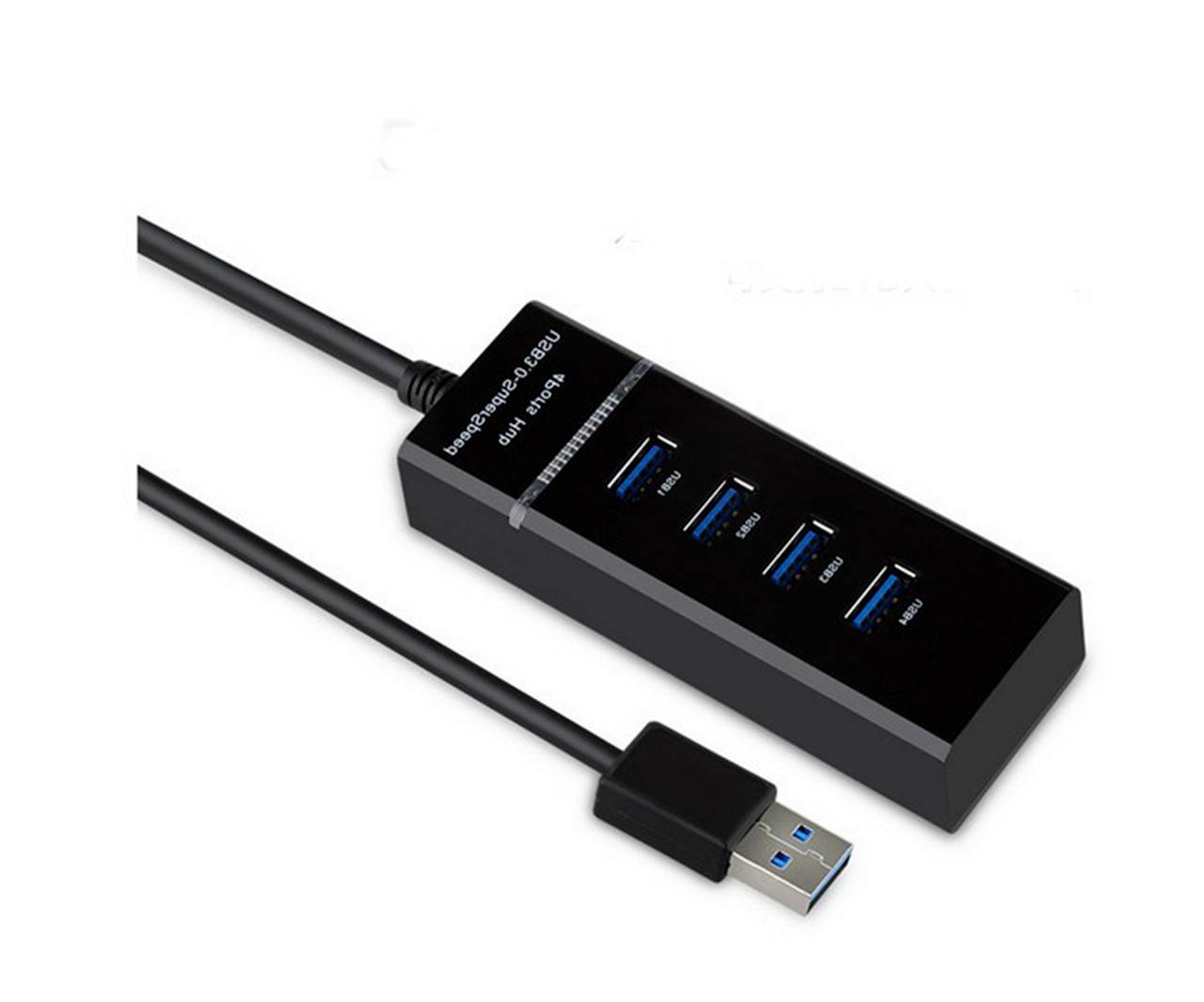 USB 3.0 Hub, Portable SuperSpeed 4 Port USB 3.0 Hub with Built-in Cable , USB Extension Multi-function USB Dock Hot Swapping Support for  Mac, PC, USB Flash Drives and Other Devices