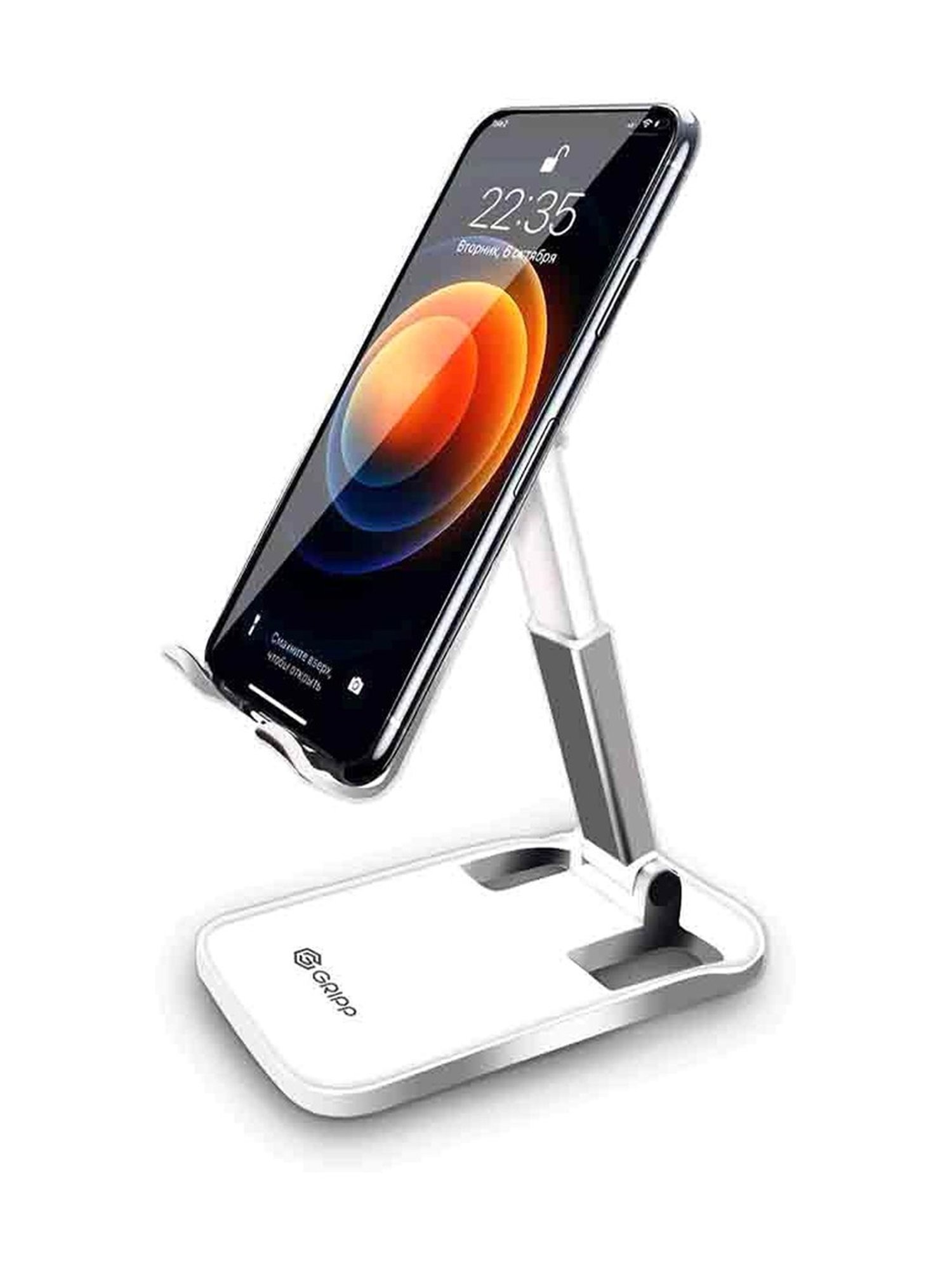 Gripp Magic Stand Compatible For All Mobile Phones Devices (White)