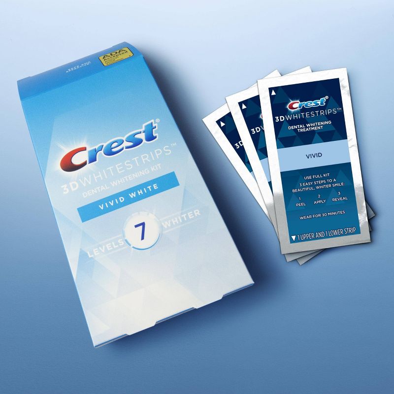 Crest 3D Whitestrips Vivid White Teeth Whitening Kit - 12ct
