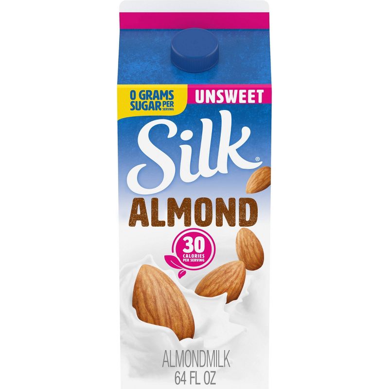 Silk Almond Unsweetened Original Almond Milk - 0.5gal