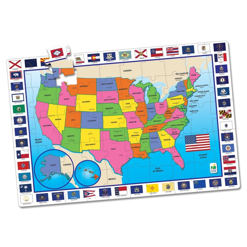 The Learning Journey Jumbo Floor Puzzles USA Map 50 pcs