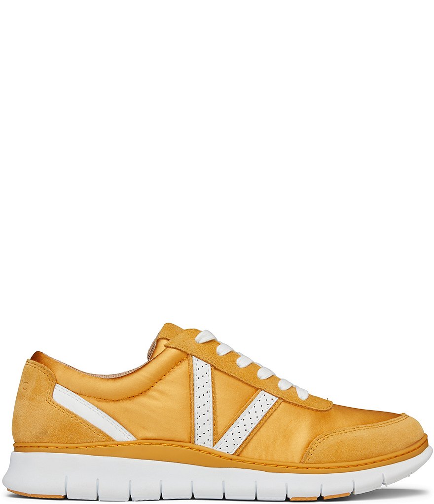 Vionic Nana Satin Leather Lace-Up Sneakers