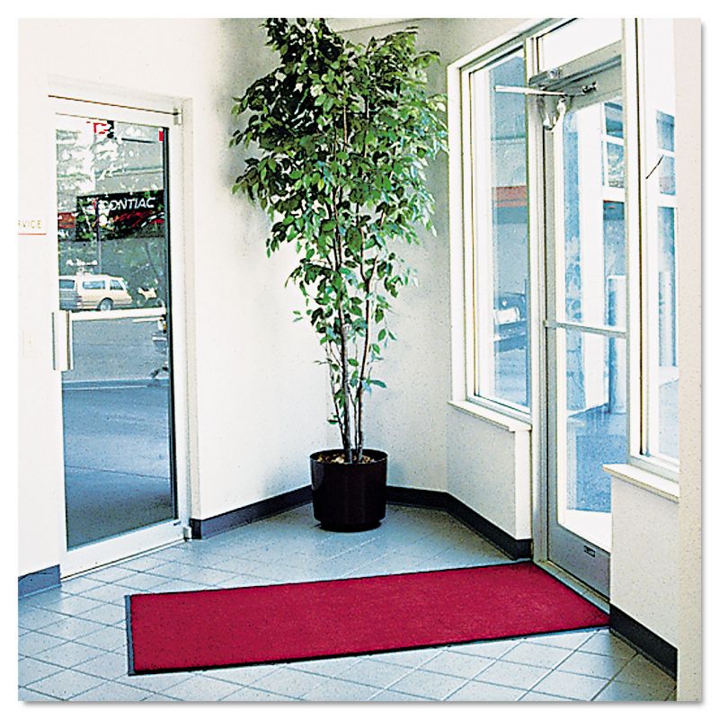 3'x5' Rectangle Solid Floor Mat Red - Crown