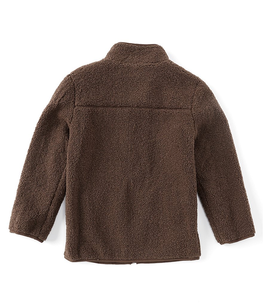 First Wave Big Boys 8-20 Brown Pleather Moto Jacket