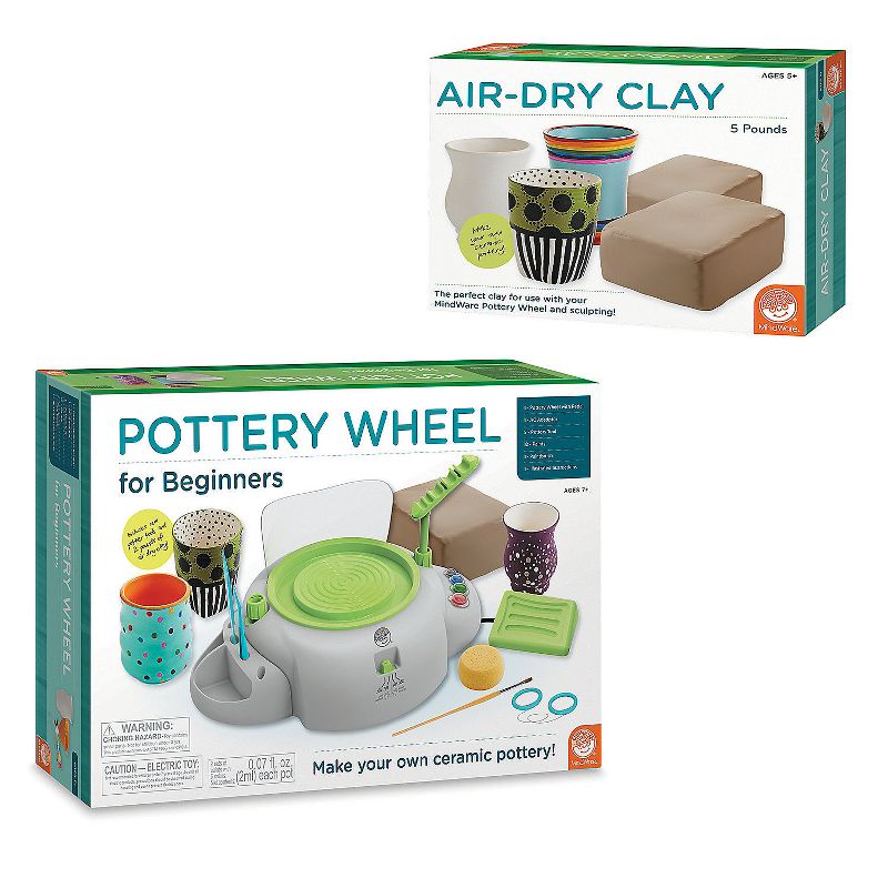 MindWare Pottery Wheel For Beginners With Clay Refill - Creative Activities