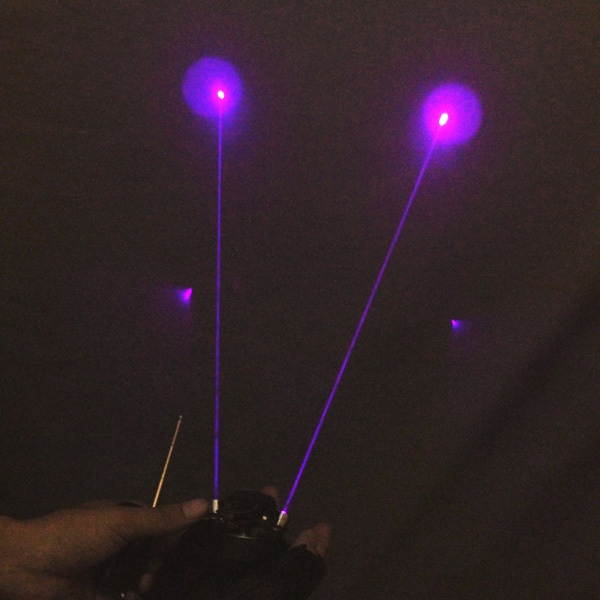 LG02 Gloves 1mw Double Purple Swirl Laser Pointer Gloves 405nm Built-in Battery  Low